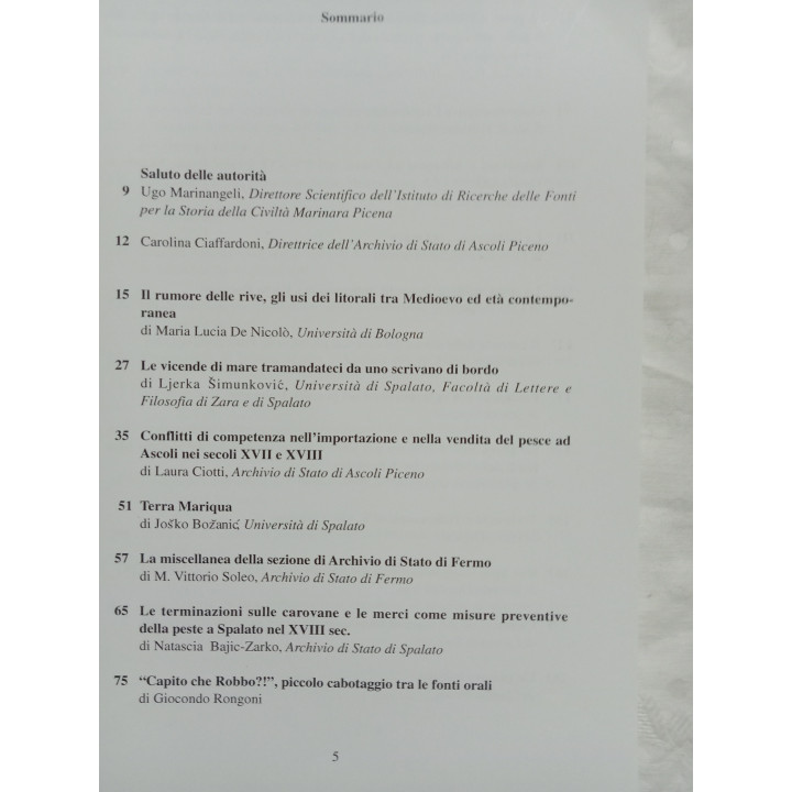 2° Seminario sulle Fonti per la Storia della Civiltà Marinara Picena