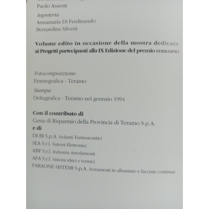 Premio Tercas Architettura IX° edizione. Progetti per il centro storico di Teramo