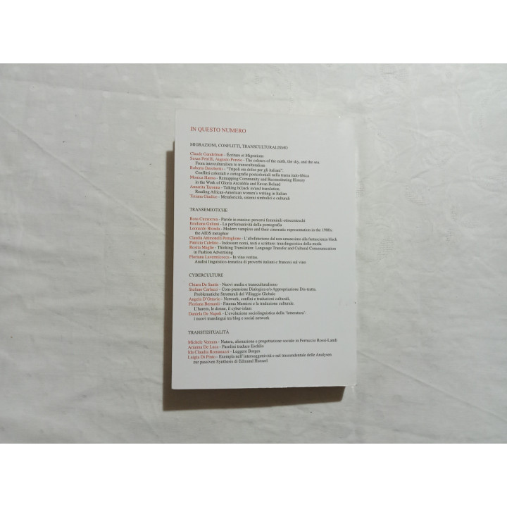 Prospettiva translinguistiche e transculturali. AnnoVIII n.2/2009 A cura di Patrizia Calefato e Augusto Ponzio