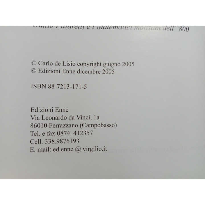 Carlo De Lisio. Giulio Pittarelli e i matematici molisani dell’Ottocento