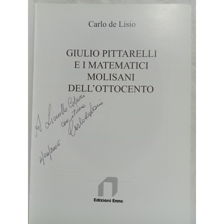 Carlo De Lisio. Giulio Pittarelli e i matematici molisani dell’Ottocento