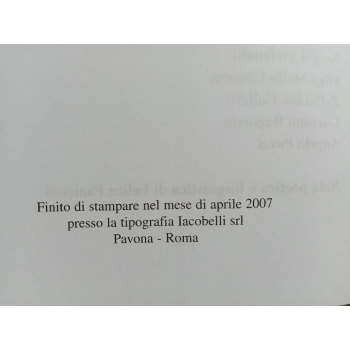 Rime Sabine. Antologia di poeti a cura di Felice Paniconi