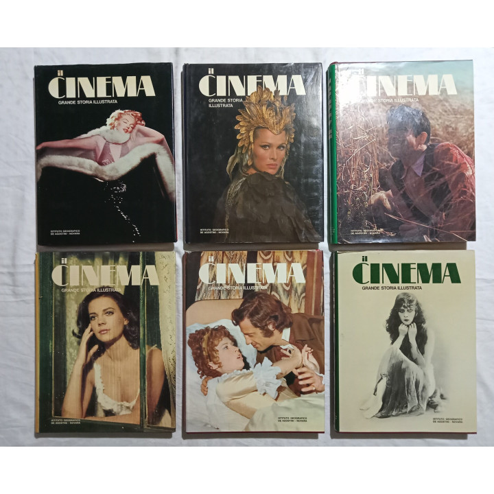 Il Cinema. Grande storia illustrata De Agostini Voll. 1,5,6,7,8,9. A cura di Achille e Adolfo Boroli